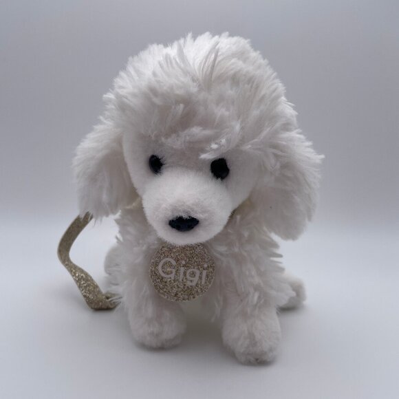 Gund Justice GiGi White Poodle Plush Gold Collar & Leash 6" Puppy (SKU: 445TO) - Picture 1 of 8
